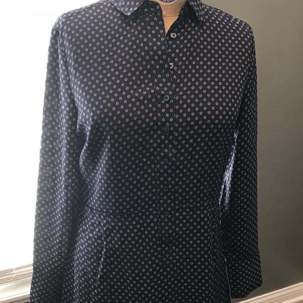 Banana Republic Navy Long Sleeve Dress